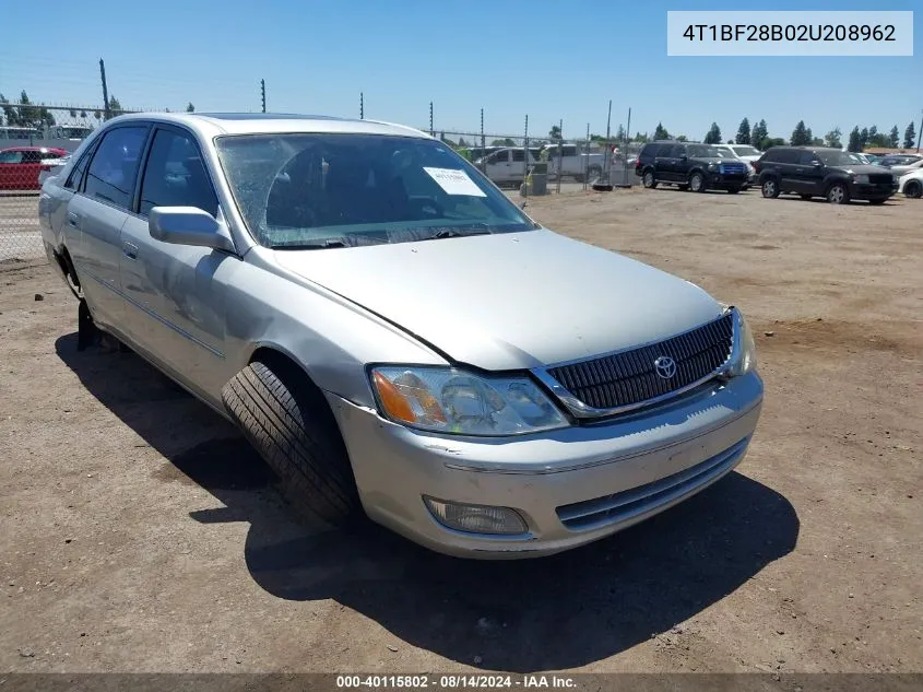 2002 Toyota Avalon Xls VIN: 4T1BF28B02U208962 Lot: 40115802