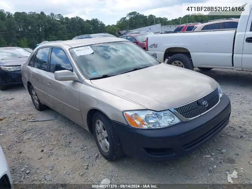 2002 Toyota Avalon Xl VIN: 4T1BF28B52U216166 Lot: 40117370