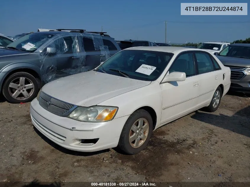 2002 Toyota Avalon Xl VIN: 4T1BF28B72U244874 Lot: 40181338