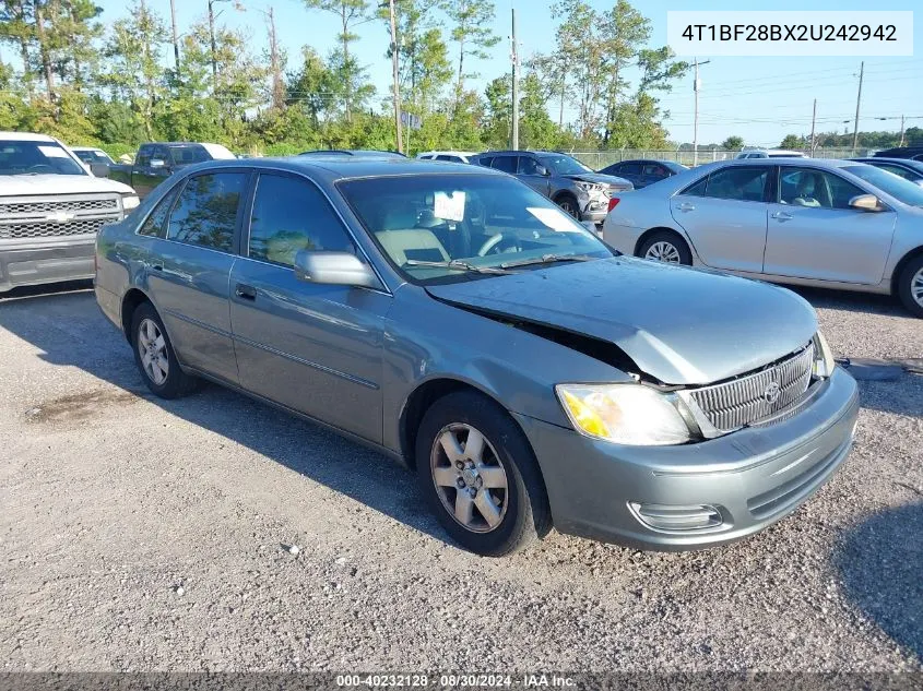 2002 Toyota Avalon Xl VIN: 4T1BF28BX2U242942 Lot: 40232128