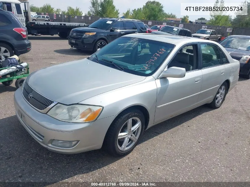 2002 Toyota Avalon Xls VIN: 4T1BF28B52U205734 Lot: 40312768