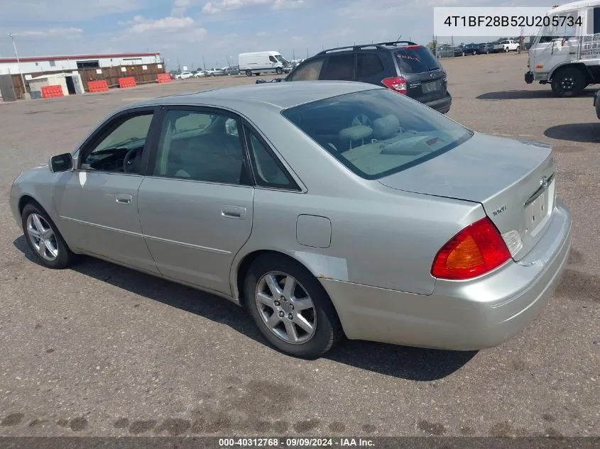 2002 Toyota Avalon Xls VIN: 4T1BF28B52U205734 Lot: 40312768