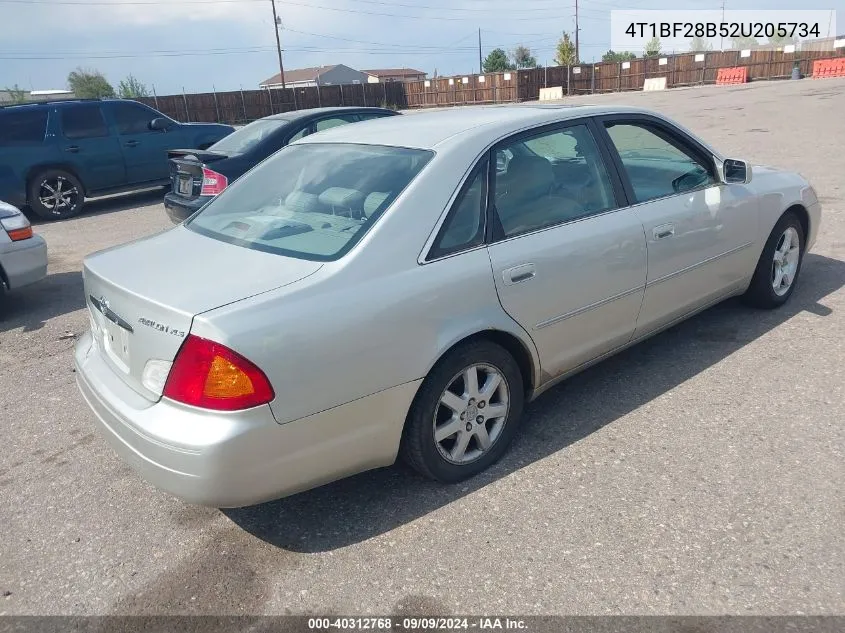 2002 Toyota Avalon Xls VIN: 4T1BF28B52U205734 Lot: 40312768