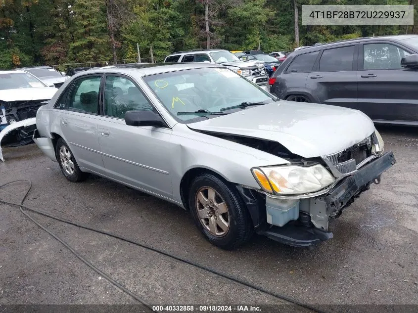 2002 Toyota Avalon Xl VIN: 4T1BF28B72U229937 Lot: 40332858