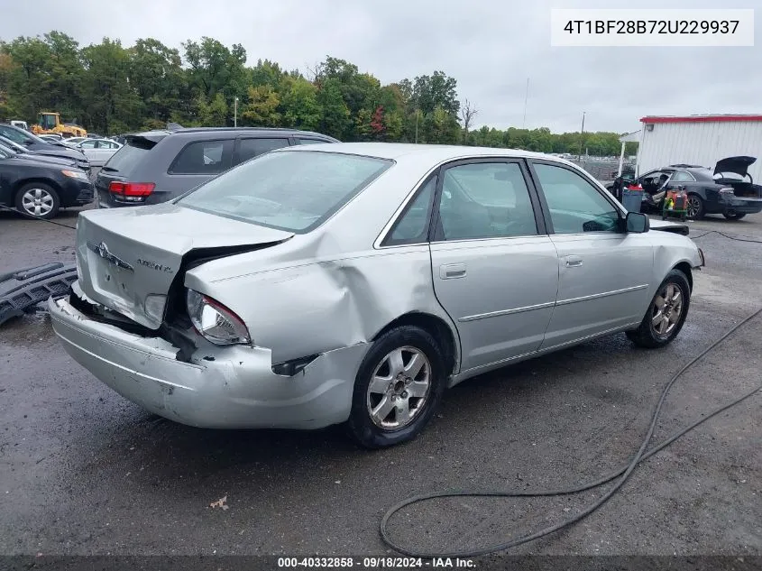 2002 Toyota Avalon Xl VIN: 4T1BF28B72U229937 Lot: 40332858