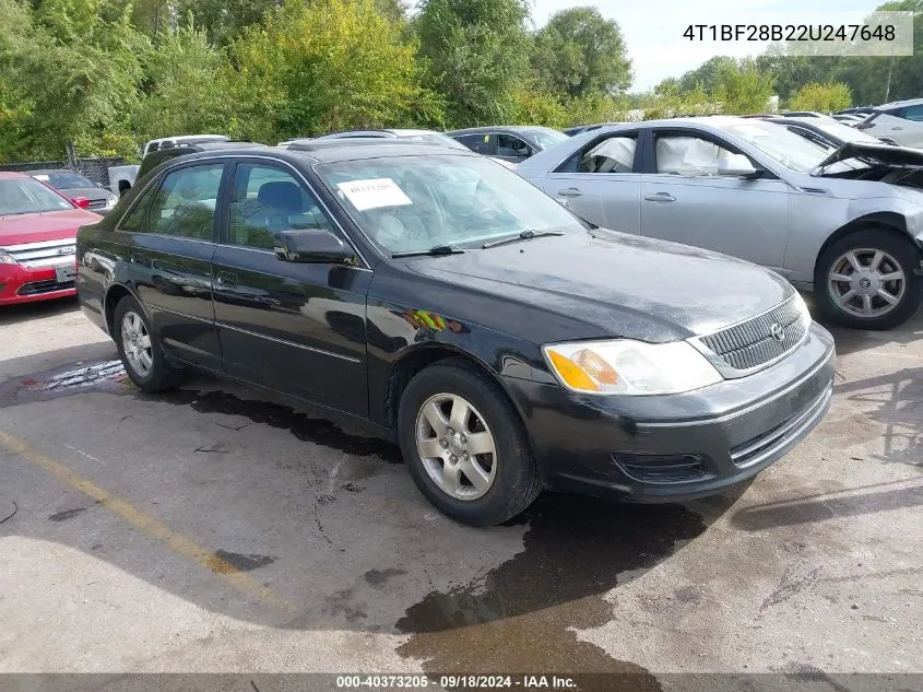 2002 Toyota Avalon Xl/Xls VIN: 4T1BF28B22U247648 Lot: 40373205