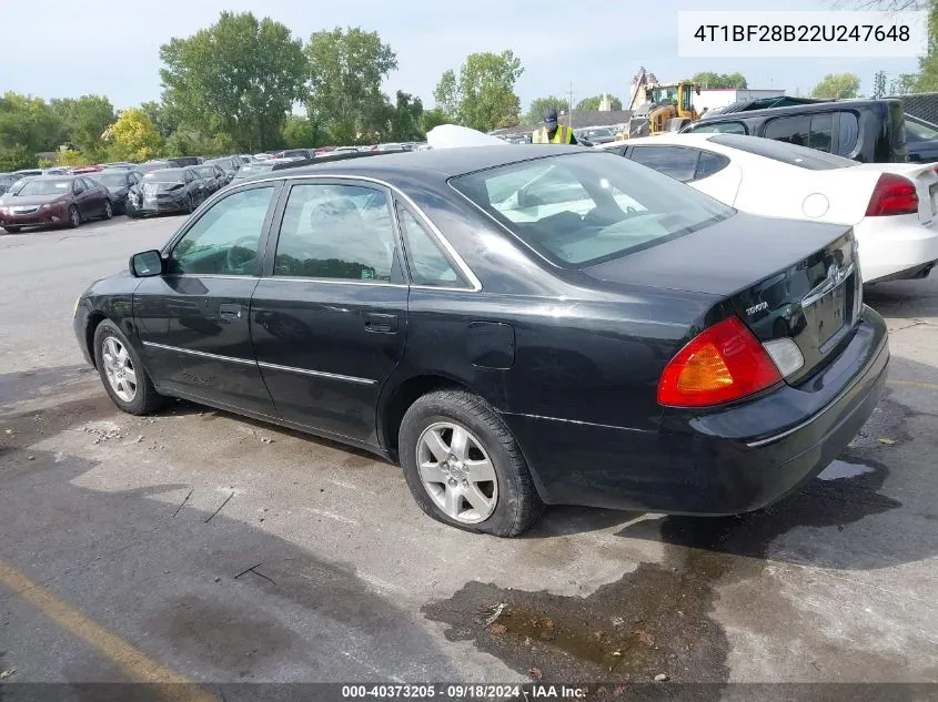 2002 Toyota Avalon Xl/Xls VIN: 4T1BF28B22U247648 Lot: 40373205