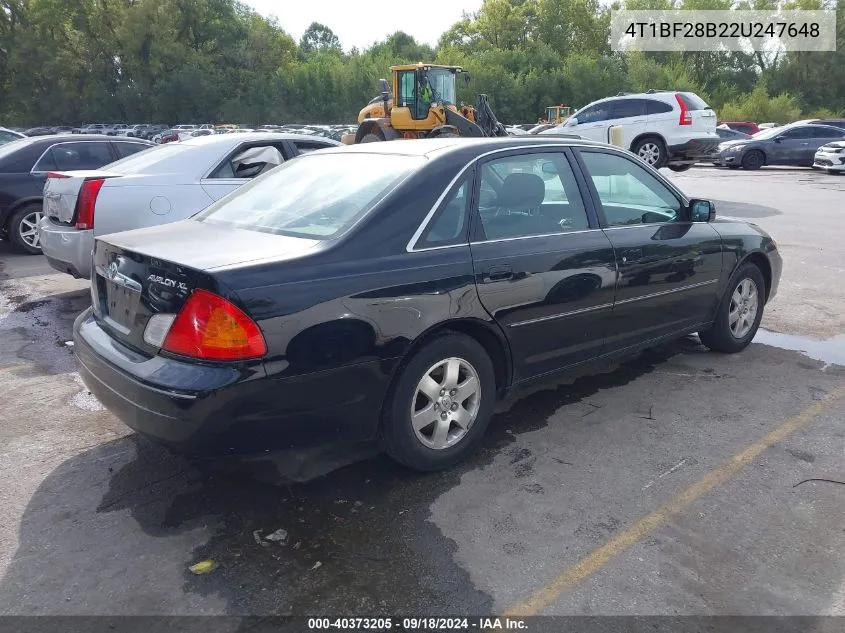 2002 Toyota Avalon Xl/Xls VIN: 4T1BF28B22U247648 Lot: 40373205