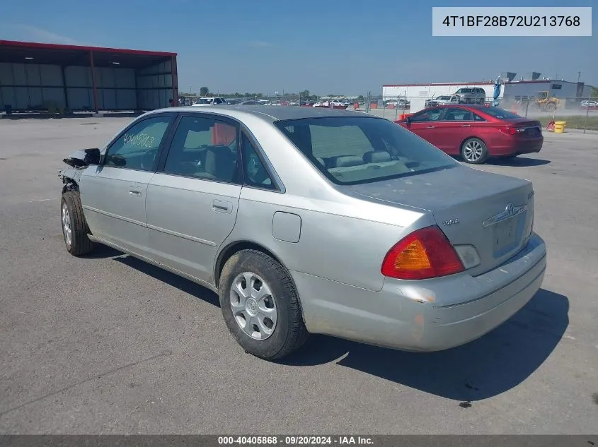 2002 Toyota Avalon Xl VIN: 4T1BF28B72U213768 Lot: 40405868