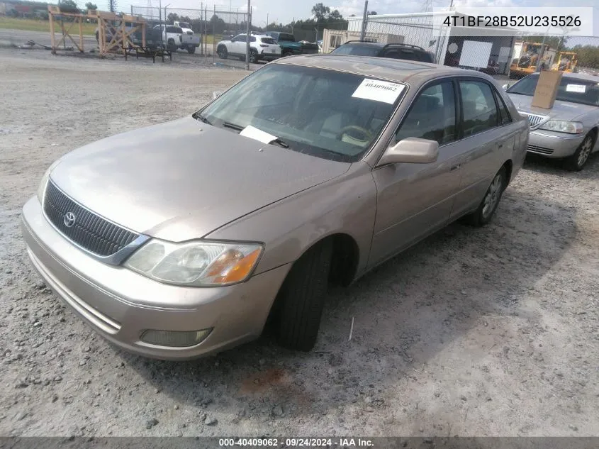 2002 Toyota Avalon Xls VIN: 4T1BF28B52U235526 Lot: 40409062