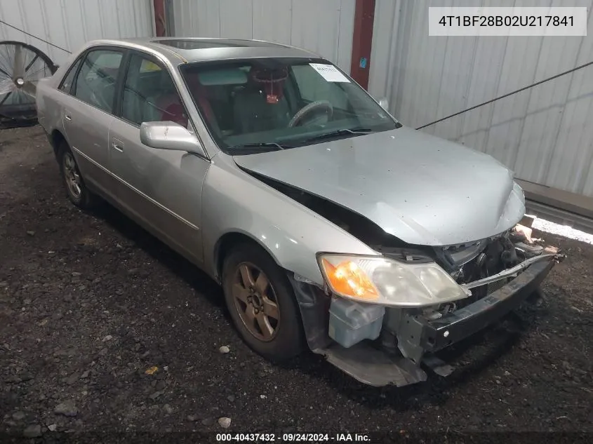 4T1BF28B02U217841 2002 Toyota Avalon Xl