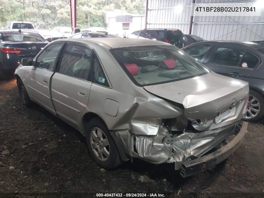 4T1BF28B02U217841 2002 Toyota Avalon Xl