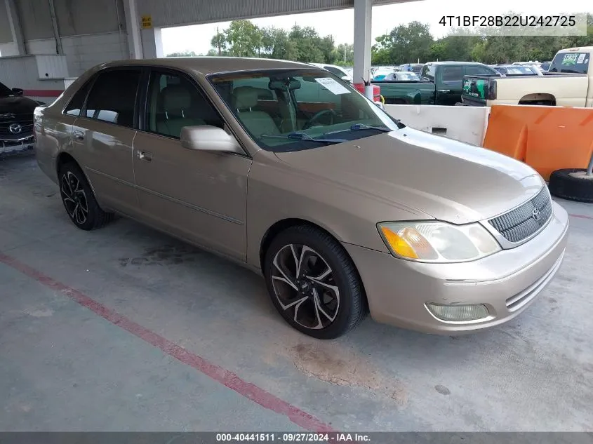 2002 Toyota Avalon Xls VIN: 4T1BF28B22U242725 Lot: 40441511