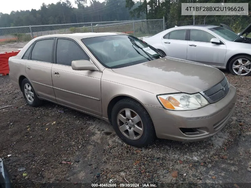 2002 Toyota Avalon Xl VIN: 4T1BF28BX2U196626 Lot: 40452605