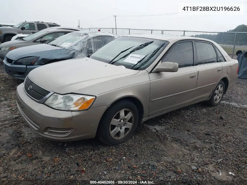 2002 Toyota Avalon Xl VIN: 4T1BF28BX2U196626 Lot: 40452605