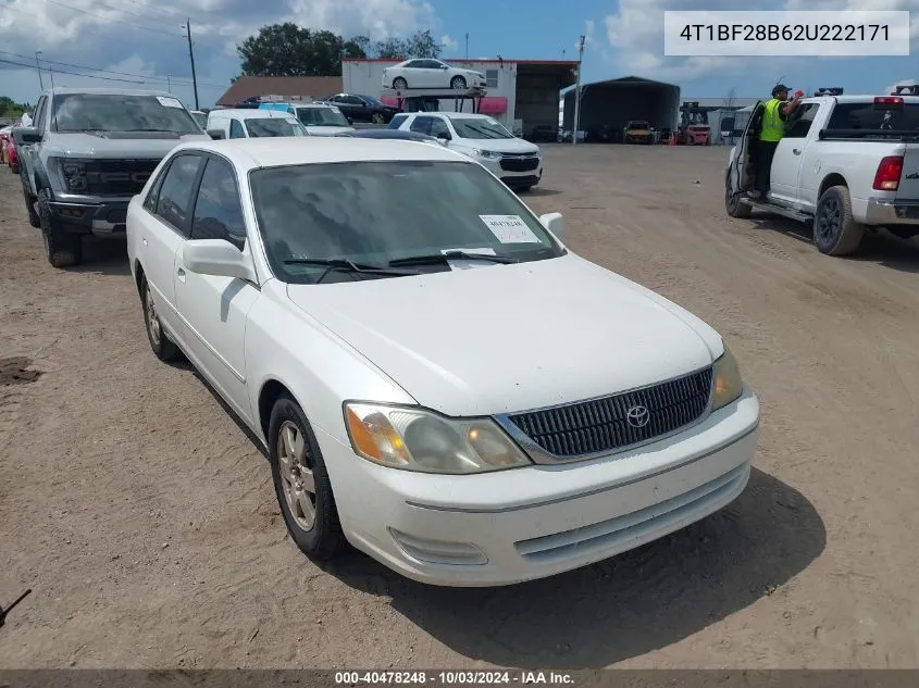 2002 Toyota Avalon Xl VIN: 4T1BF28B62U222171 Lot: 40478248