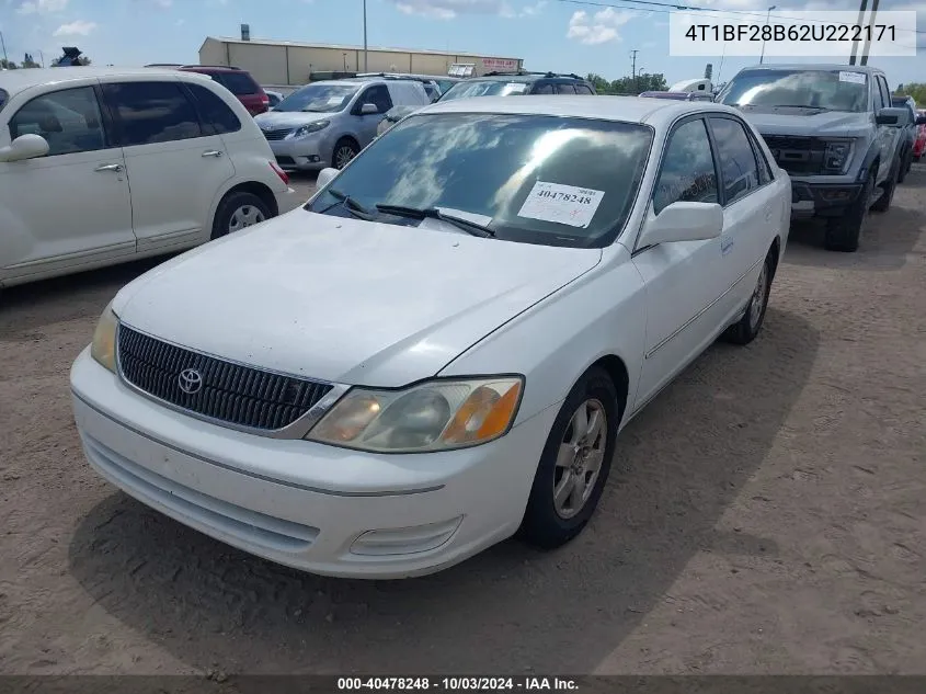 2002 Toyota Avalon Xl VIN: 4T1BF28B62U222171 Lot: 40478248