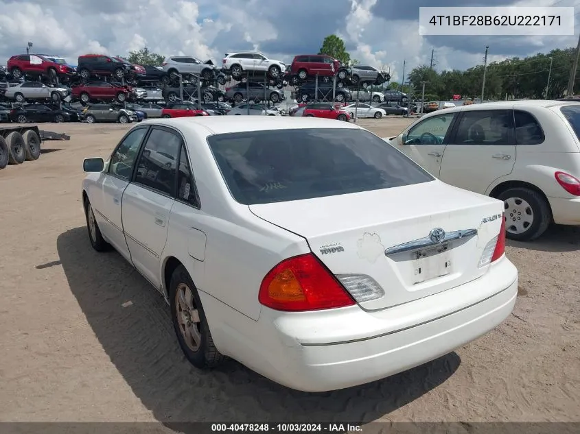 2002 Toyota Avalon Xl VIN: 4T1BF28B62U222171 Lot: 40478248