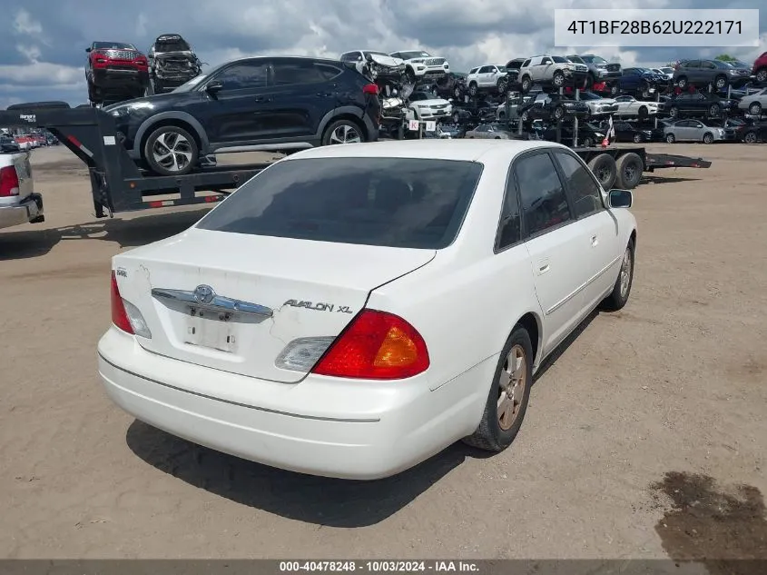 2002 Toyota Avalon Xl VIN: 4T1BF28B62U222171 Lot: 40478248