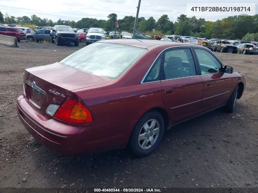 2002 Toyota Avalon Xl VIN: 4T1BF28B62U198714 Lot: 40480344