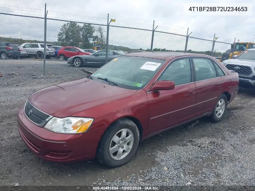 2002 Toyota Avalon Xl VIN: 4T1BF28B72U234653 Lot: 40491894