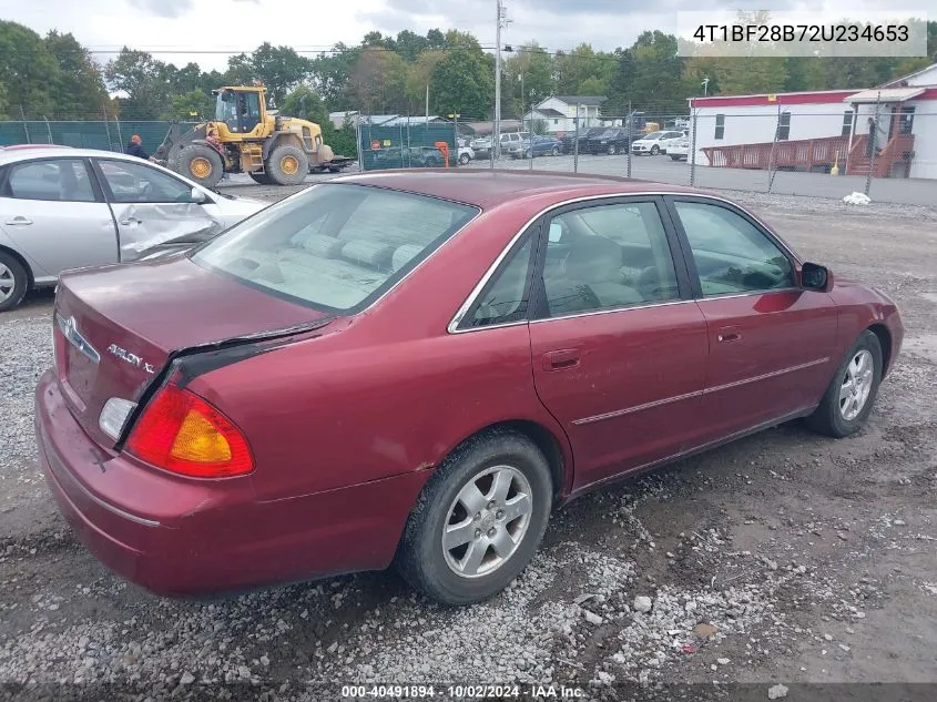 2002 Toyota Avalon Xl VIN: 4T1BF28B72U234653 Lot: 40491894