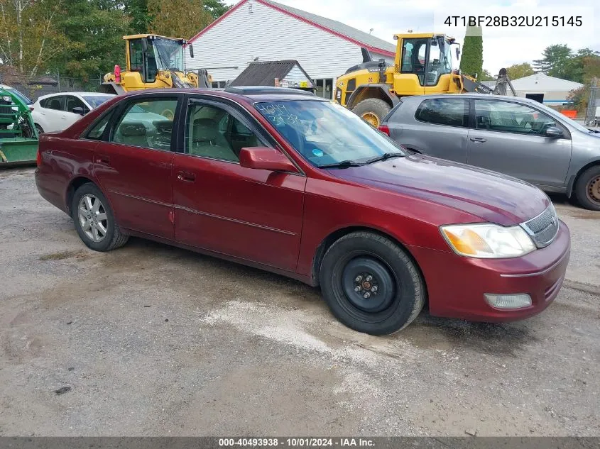 2002 Toyota Avalon Xls VIN: 4T1BF28B32U215145 Lot: 40493938