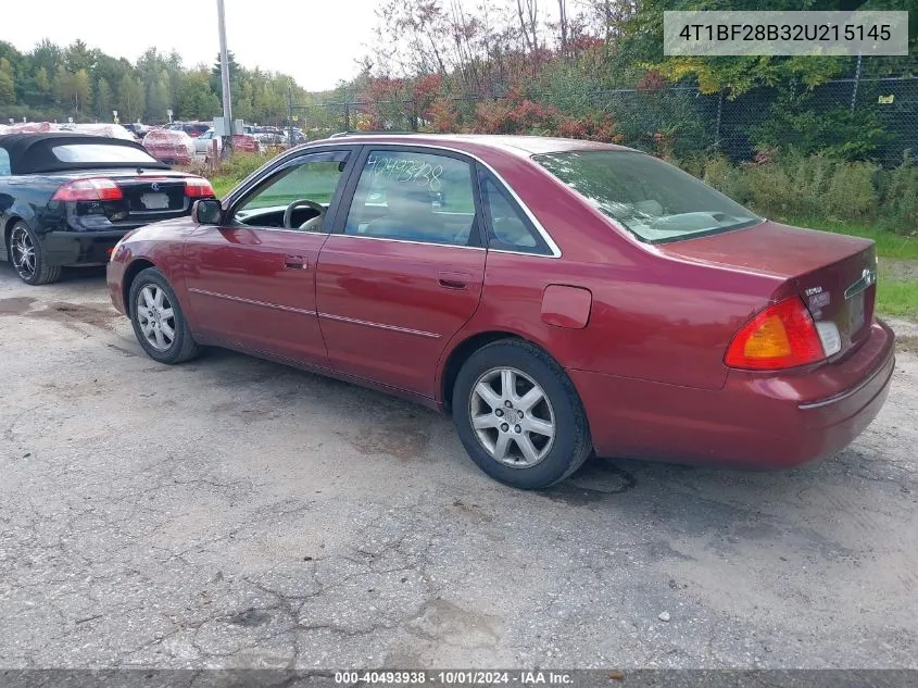 2002 Toyota Avalon Xls VIN: 4T1BF28B32U215145 Lot: 40493938