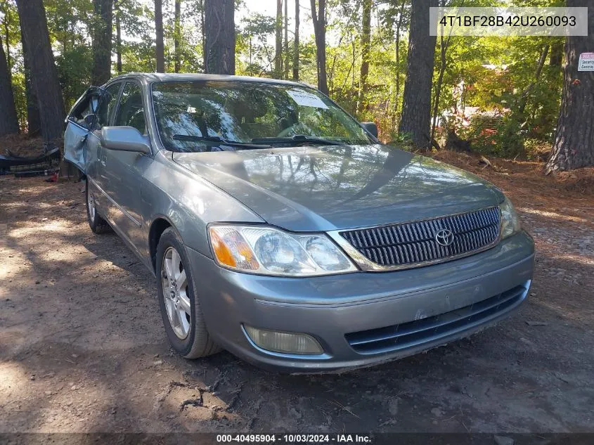 2002 Toyota Avalon Xls VIN: 4T1BF28B42U260093 Lot: 40495904