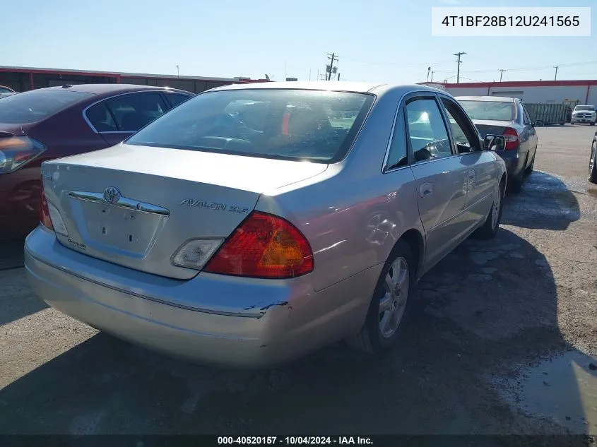 2002 Toyota Avalon Xls VIN: 4T1BF28B12U241565 Lot: 40520157