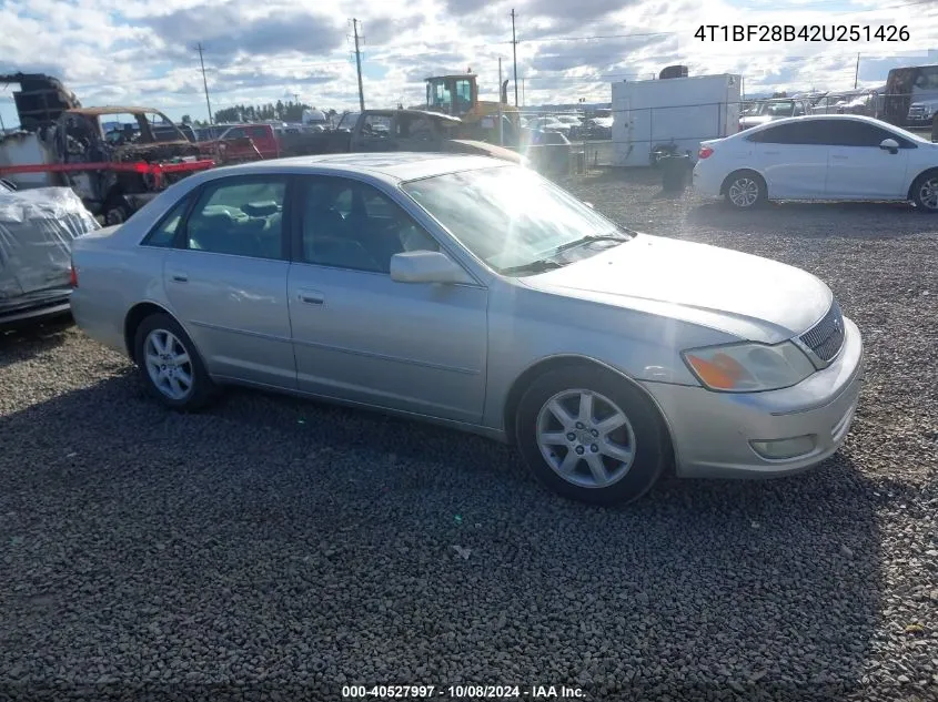 2002 Toyota Avalon Xls VIN: 4T1BF28B42U251426 Lot: 40527997