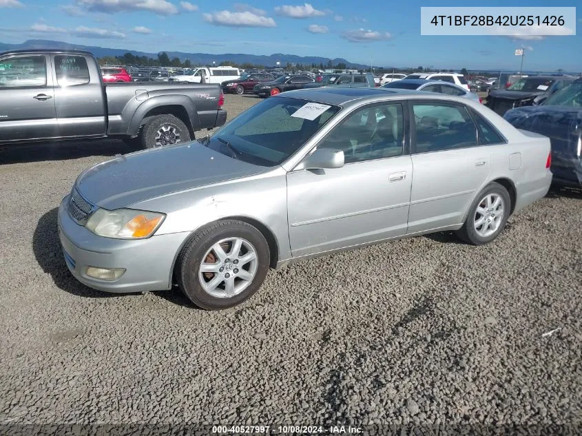 2002 Toyota Avalon Xls VIN: 4T1BF28B42U251426 Lot: 40527997