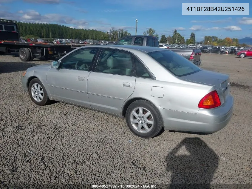 2002 Toyota Avalon Xls VIN: 4T1BF28B42U251426 Lot: 40527997