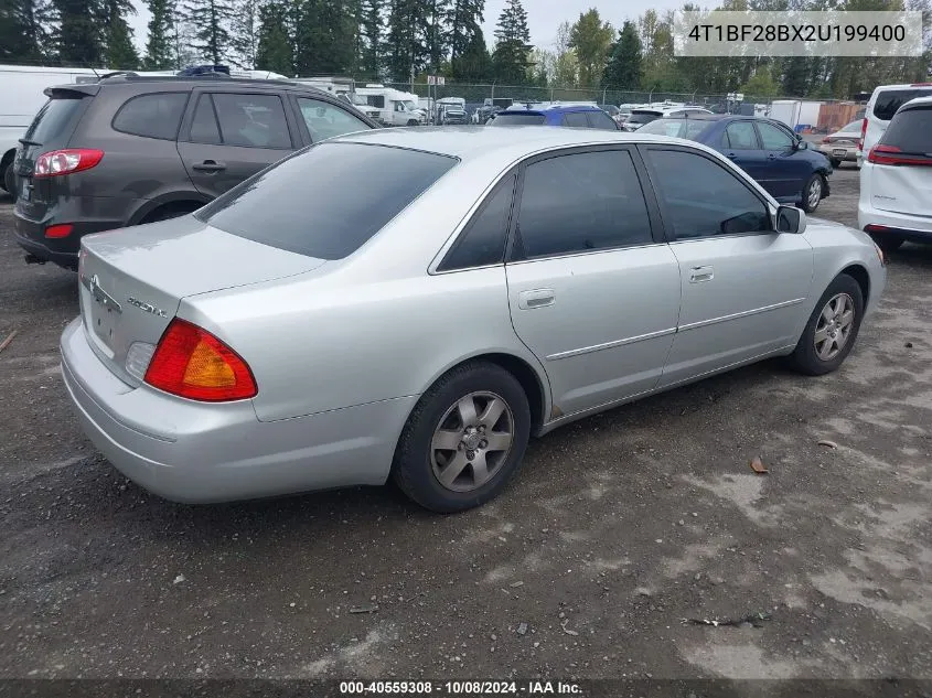 2002 Toyota Avalon Xl VIN: 4T1BF28BX2U199400 Lot: 40559308