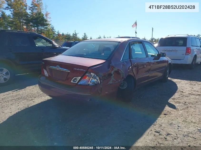 2002 Toyota Avalon Xl/Xls VIN: 4T1BF28B52U202428 Lot: 40580245