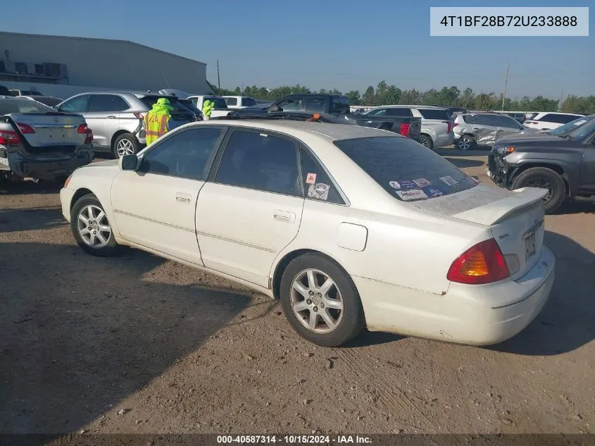 2002 Toyota Avalon Xl VIN: 4T1BF28B72U233888 Lot: 40587314