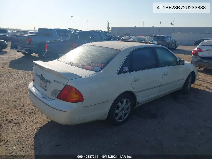 2002 Toyota Avalon Xl VIN: 4T1BF28B72U233888 Lot: 40587314