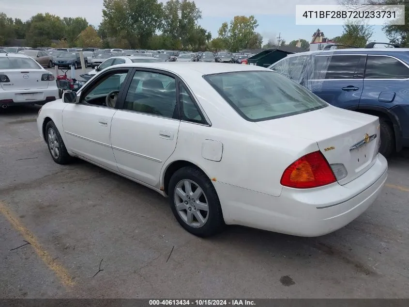 2002 Toyota Avalon Xls VIN: 4T1BF28B72U233731 Lot: 40613434