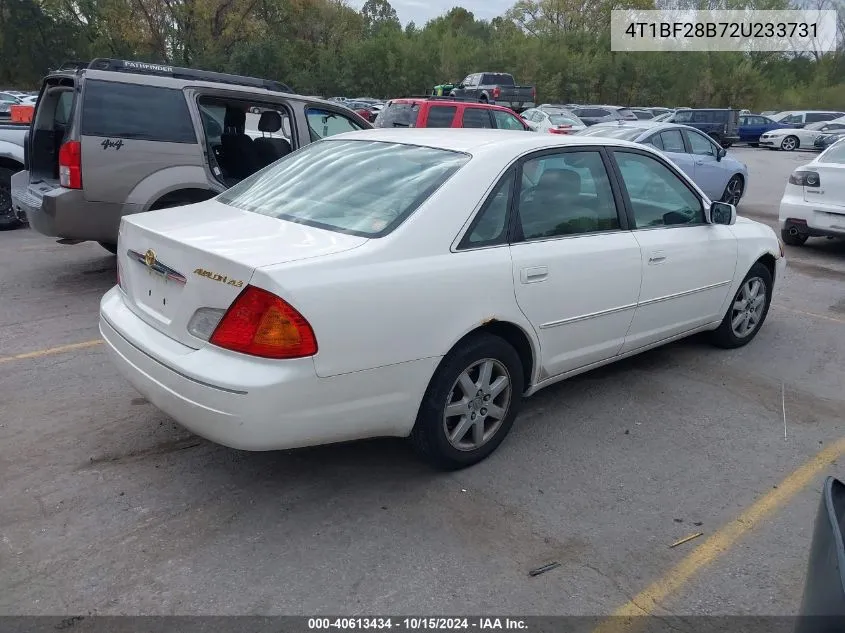 2002 Toyota Avalon Xls VIN: 4T1BF28B72U233731 Lot: 40613434