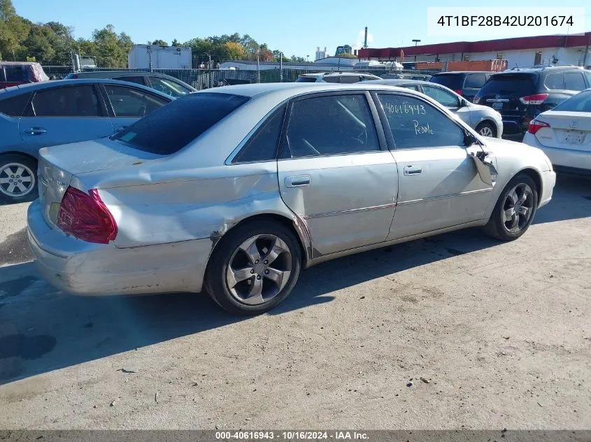 2002 Toyota Avalon Xls VIN: 4T1BF28B42U201674 Lot: 40616943