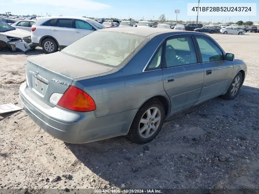 2002 Toyota Avalon Xls VIN: 4T1BF28B52U243724 Lot: 40679935