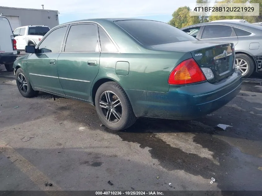 2002 Toyota Avalon Xls VIN: 4T1BF28B12U221929 Lot: 40710236