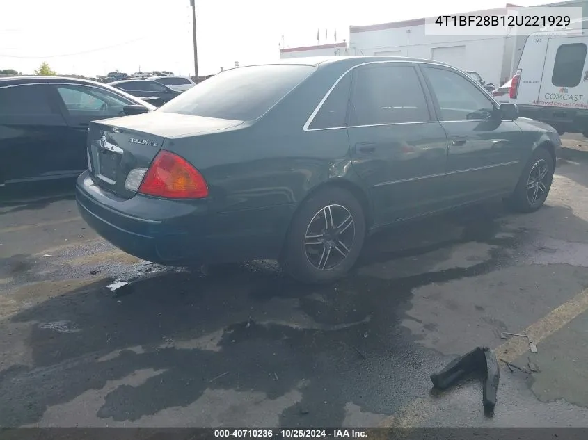 2002 Toyota Avalon Xls VIN: 4T1BF28B12U221929 Lot: 40710236