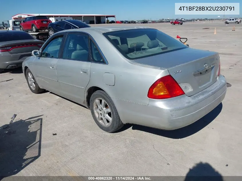 2002 Toyota Avalon Xls VIN: 4T1BF28BX2U230791 Lot: 40862320