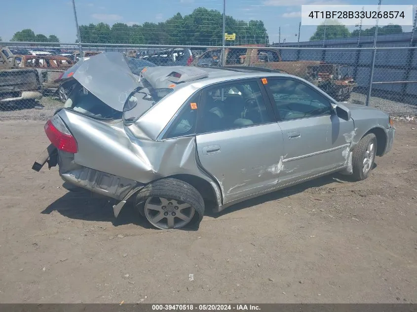 2003 Toyota Avalon Xl VIN: 4T1BF28B33U268574 Lot: 39470518