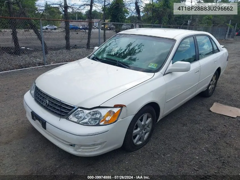 2003 Toyota Avalon Xl VIN: 4T1BF28B83U296662 Lot: 39974885