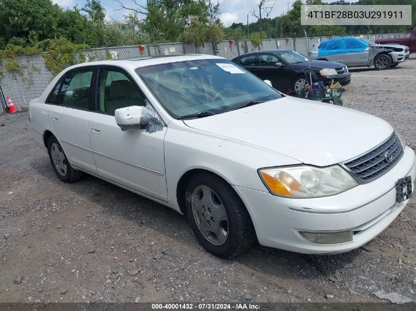 2003 Toyota Avalon Xls VIN: 4T1BF28B03U291911 Lot: 40001432