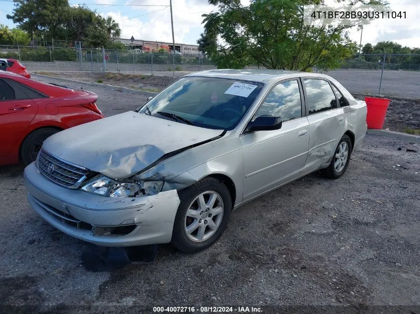 2003 Toyota Avalon Xl VIN: 4T1BF28B93U311041 Lot: 40072716