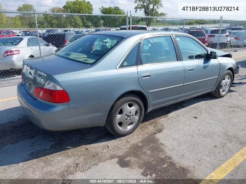 2003 Toyota Avalon Xl/Xls VIN: 4T1BF28B13U278214 Lot: 40165007