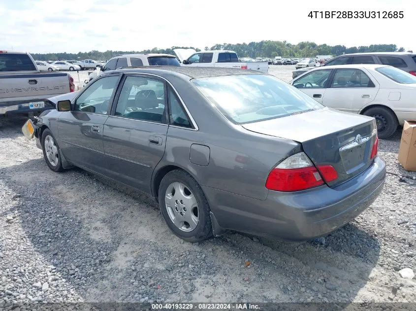 2003 Toyota Avalon Xls VIN: 4T1BF28B33U312685 Lot: 40193229